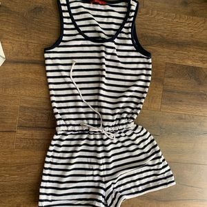 RED. Saks 5th Ave. Terry cloth romper. Small